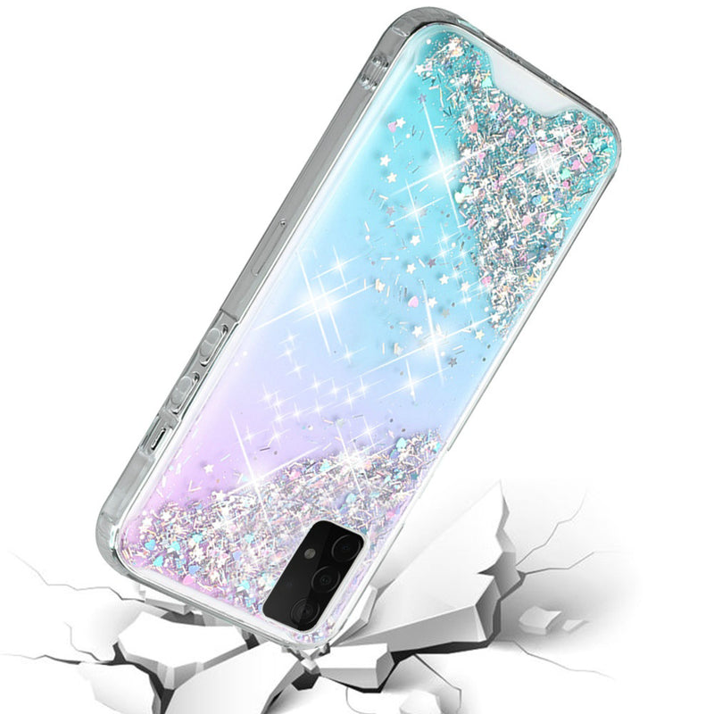 For Samsung Galaxy A52 5G Vogue Epoxy Glitter Hybrid Case Cover - Calm Shimmer