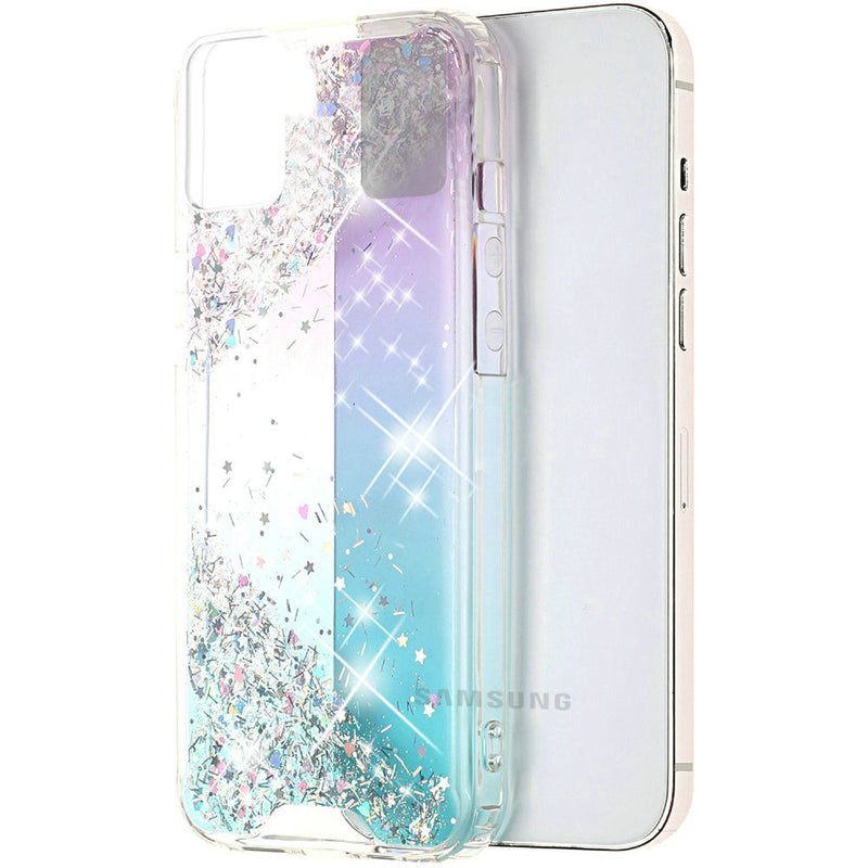 For Samsung Galaxy A72 5G Vogue Epoxy Glitter Hybrid Case Cover - Calm Shimmer