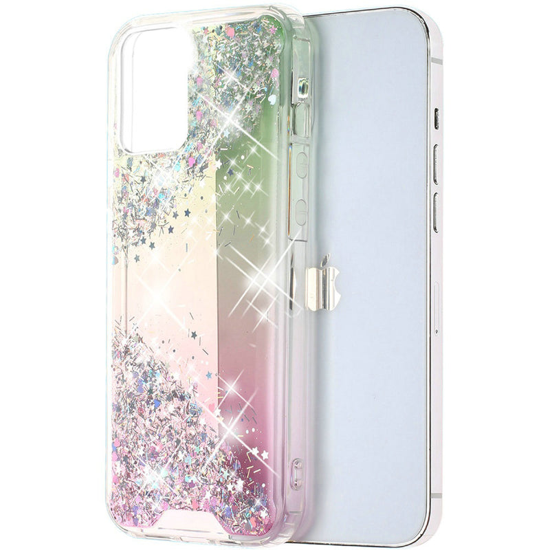 For Samsung A02s Vogue Epoxy Glitter Hybrid Case Cover - Pink Shimmer