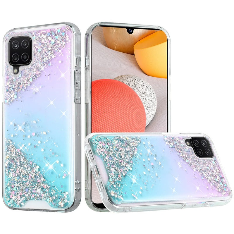 For Samsung A42 5G Vogue Epoxy Glitter Hybrid Case Cover - Calm Shimmer