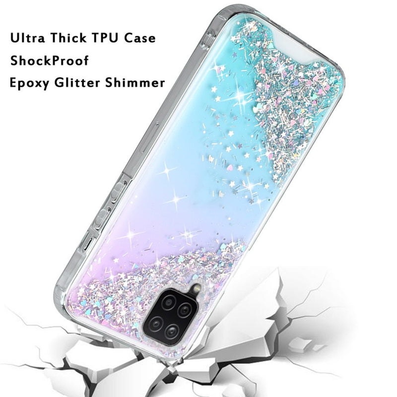 For Samsung A42 5G Vogue Epoxy Glitter Hybrid Case Cover - Calm Shimmer