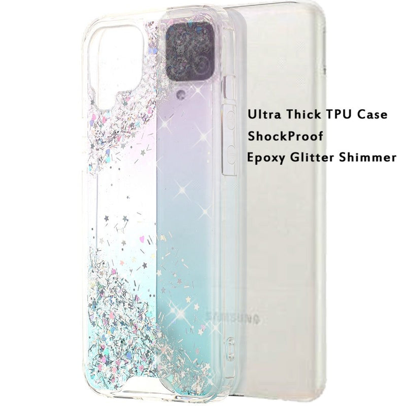 For Samsung A42 5G Vogue Epoxy Glitter Hybrid Case Cover - Calm Shimmer