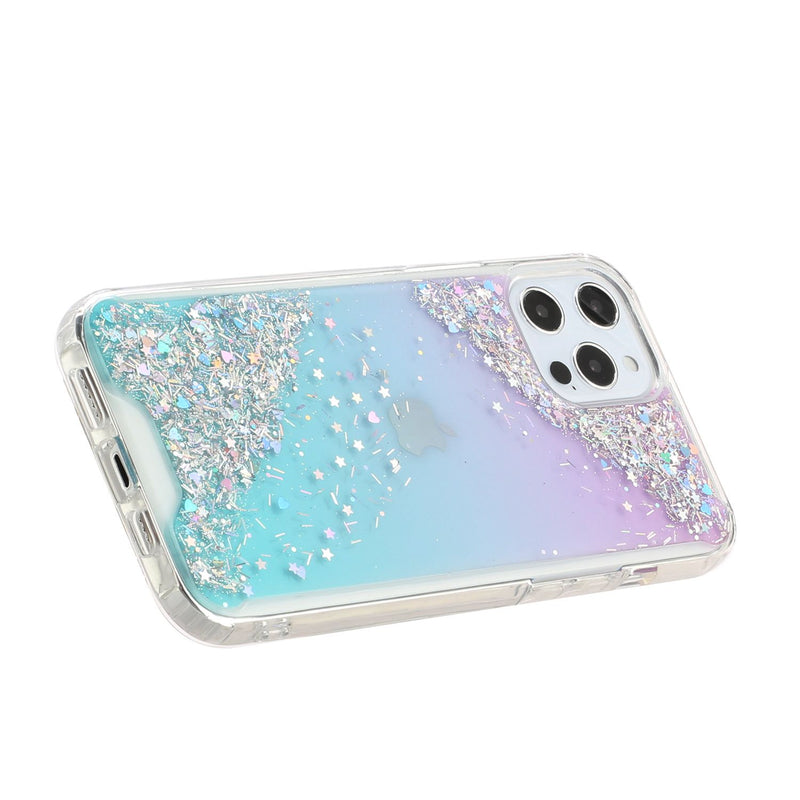 For iPhone 12 Pro Max 6.7 Vogue Epoxy Glitter Hybrid Case Cover - Calm Shimmer