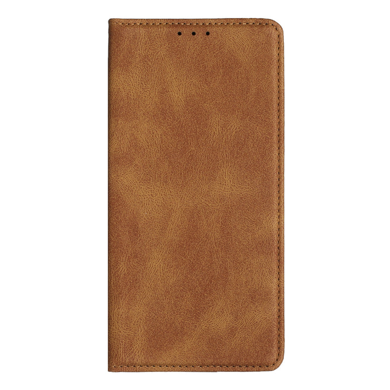 For Apple iPhone 14 PRO MAX 6.7" Wallet Premium PU Vegan Leather ID Card Money Holder with Magnetic Closure - Brown