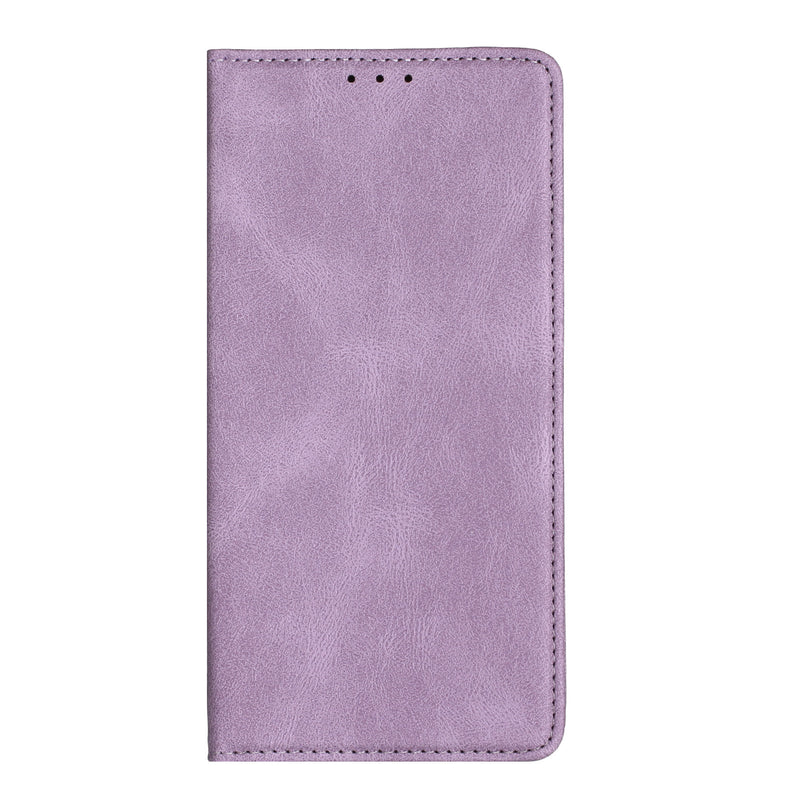 For Apple iPhone 14 PRO MAX 6.7" Wallet Premium PU Vegan Leather ID Card Money Holder with Magnetic Closure - Purple
