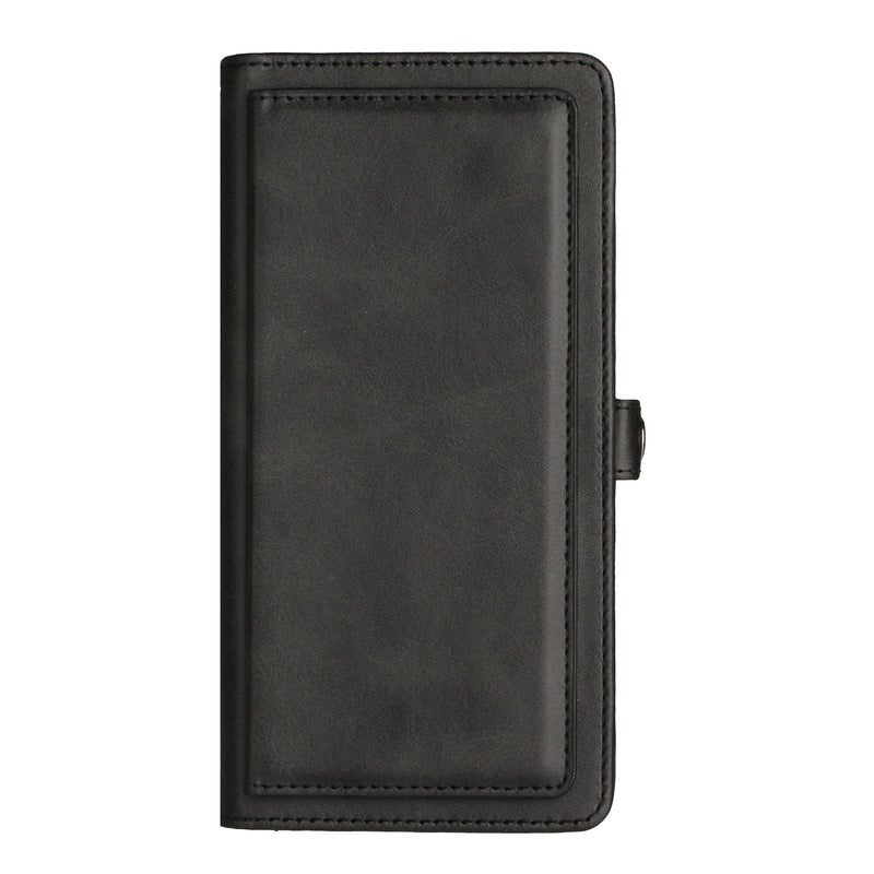 For iPhone 14 PLUS Wallet Premium PU Vegan Leather ID Multiple Card Holder Money with Strap - Black