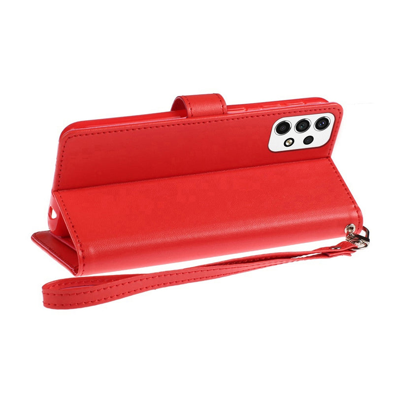 For Apple iPhone 14 PRO 6.1" Wallet ID Card Holder Case Cover - Red