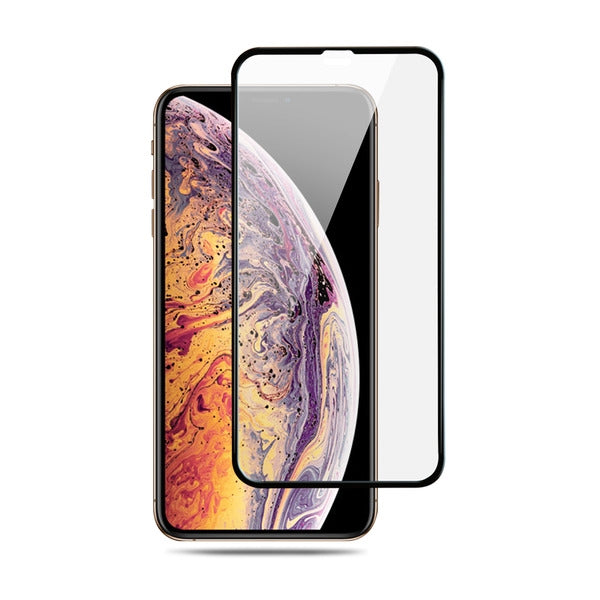 Premium AAA Full Cover Clear Tempered Glass Screen Protector for Apple iPhone XS Max/11 Pro Max - Black Edge With Package