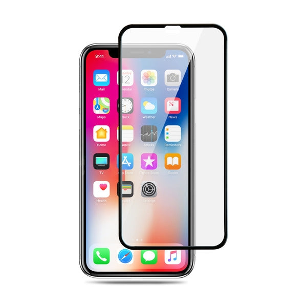 Full Coverage Tempered Glass Screen Protector for Apple iPhone X/XS /11 Pro - Black