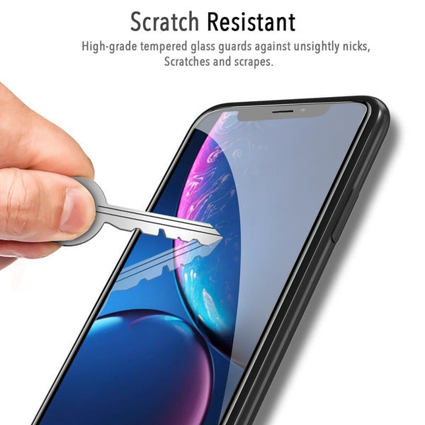 Premium AAA Full Cover Clear Tempered Glass Screen Protector for Apple iPhone XR/11 - Black Edg(No Package)