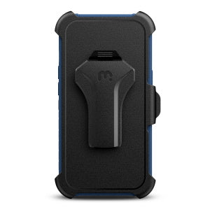 MyBat Pro Maverick Series Case with Holster and Tempered Glass for Apple iPhone 13 (6.1) - Blue / Black