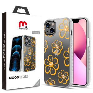 MyBat Pro Mood Series Case (with Diamonds) for Apple iPhone 13 (6.1) - Golden