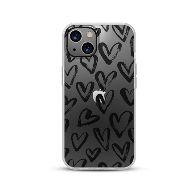 MyBat Pro Mood Series Case for Apple iPhone 13 (6.1) - Black Hearts