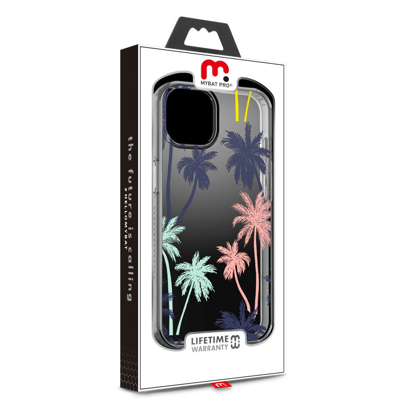 MyBat Pro Mood Series Case for Apple iPhone 13 (6.1) - Pastel Palms