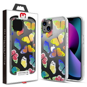 MyBat Pro Mood Series Case for Apple iPhone 13 mini (5.4) - Neon Butterflies