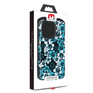 MyBat Pro Fuse Series Case with Magnet for Apple iPhone 13 Pro (6.1) - Blue Hibiscus