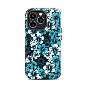MyBat Pro Fuse Series Case with Magnet for Apple iPhone 13 Pro (6.1) - Blue Hibiscus