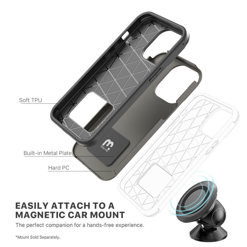 MyBat Pro Fuse Series Case with Magnet for Apple iPhone 13 Pro (6.1) - Gunmetal