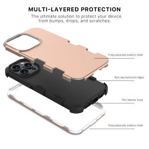 MyBat Pro TUFF Series Case for Apple iPhone 13 Pro (6.1) - Rose Gold / Black