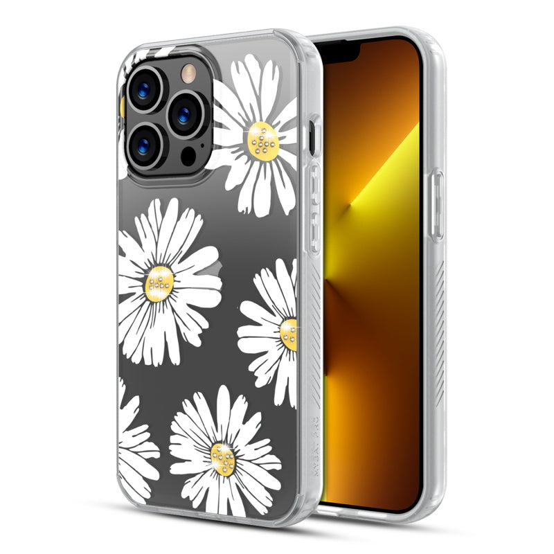 MyBat Pro Mood Series Case (with Diamonds) for Apple iPhone 13 Pro (6.1) - Happy