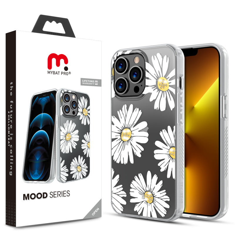 MyBat Pro Mood Series Case (with Diamonds) for Apple iPhone 13 Pro (6.1) - Happy