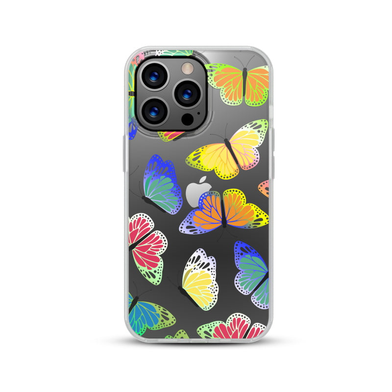 MyBat Pro Mood Series Case for Apple iPhone 13 Pro (6.1) - Neon Butterflies