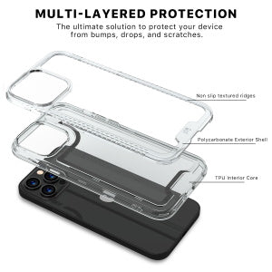 MyBat Pro Lux Series Case with Tempered Glass for Apple iPhone 13 Pro (6.1) - Clear