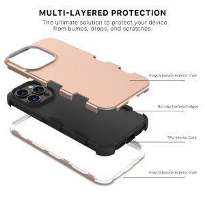 MyBat Pro TUFF Series Case for Apple iPhone 13 Pro Max (6.7) - Rose Gold / Black