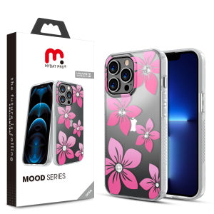 MyBat Pro Mood Series Case (with Diamonds) for Apple iPhone 13 Pro Max (6.7) - Blossom