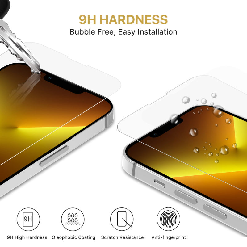 Premium AAA 2.5D 0.33mm Tempered Glass Clear Screen Protector for iPhone 13 / 13 Pro /14 (No Package)