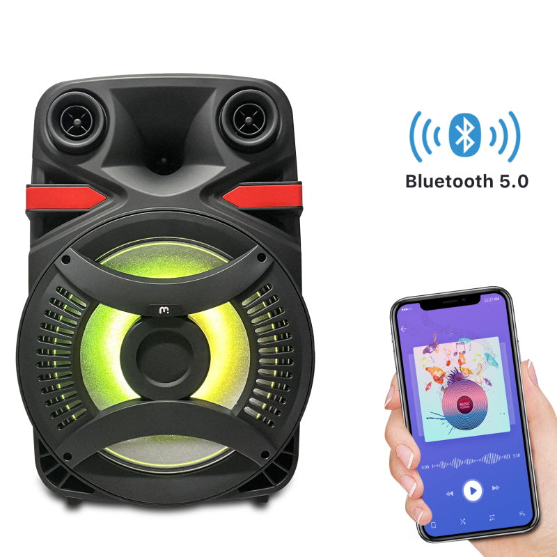 MyBat Pro Newton Portable Bluetooth Speaker with LED / Microphone / Remote - 30W - Black