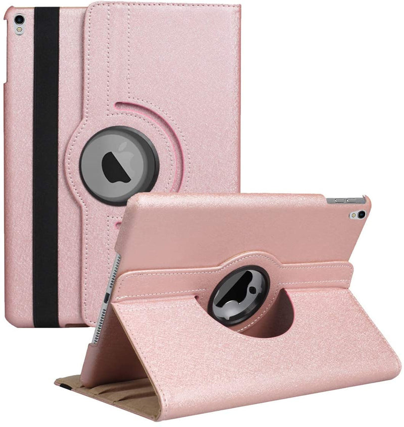 Rotating Case for iPad Air (3rd Gen) 10.5" (2019) / iPad Pro 10.5" (2017) 360 Degree with Adjustable Multiple Stand Smart Cover Case with Auto Sleep Wake - Rose Gold