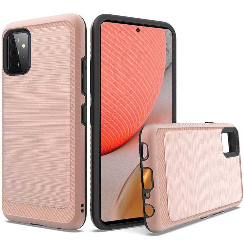 For iPhone 13 6.1 Slim Brushed Hybrid with Design Edged Lining - Rose Gold