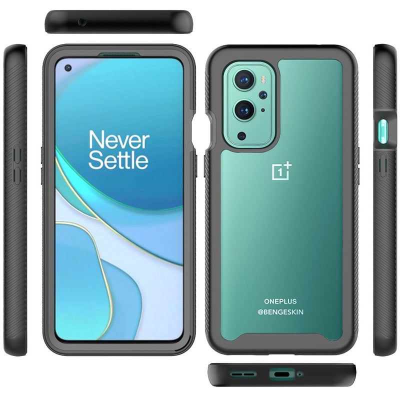 For OnePlus 9 Pro Shockproof Heavy Duty Bumper Case - Clear/Blue