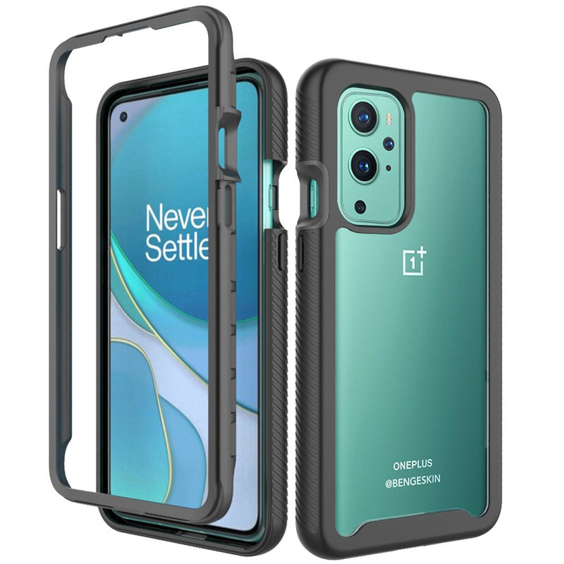 For OnePlus 9 Pro Shockproof Heavy Duty Bumper Case - Clear/Black