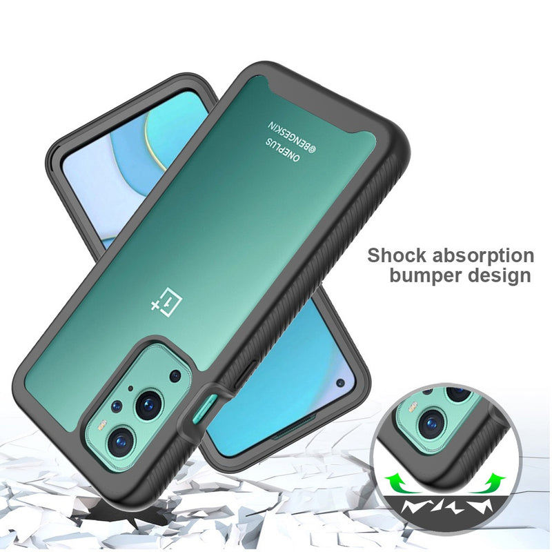 For OnePlus 9 Pro Shockproof Heavy Duty Bumper Case - Clear/Black