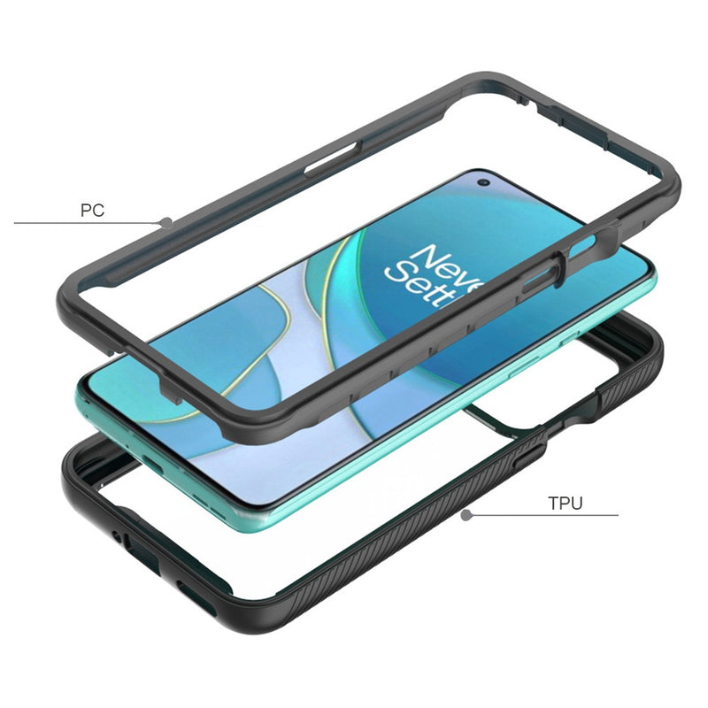 For OnePlus 9 Pro Shockproof Heavy Duty Bumper Case - Clear/Blue