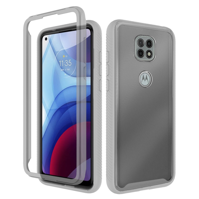 For Motorola Moto G Power 2021 Shockproof Heavy Duty Bumper Case - Clear/Clear