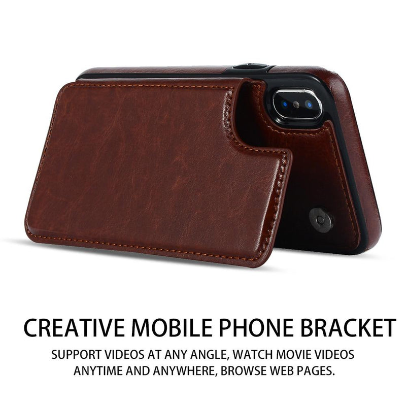 Back Cover PU Leather Wallet Case for Samsung Note 20 Ultra - Brown
