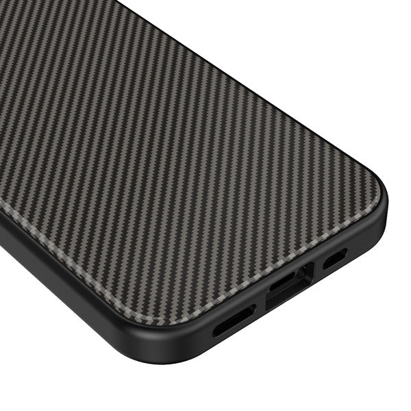 Airium Hybrid Case for Apple iPhone 12 Pro (6.1) / 12 (6.1) - Black Carbon Fiber Texture / Black