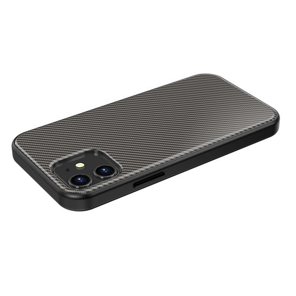 Airium Hybrid Case for Apple iPhone 12 Pro (6.1) / 12 (6.1) - Black Carbon Fiber Texture / Black