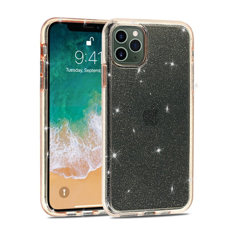 Bling Glitter Clear Hard Case (Acrylic and TPU) for iPhone XS Max - Rose Gold