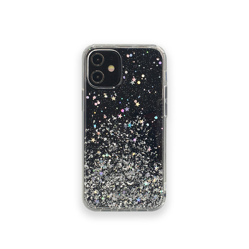 For Apple iPhone 12 6.7 inch Fashion Splash Epoxy Glitter - Clear