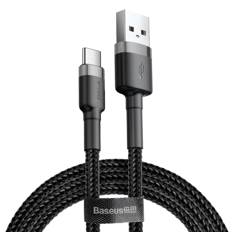 Baseus Cafule Cable Type-C to USB Fast Charge 2A 300cm (10 Ft) Gray