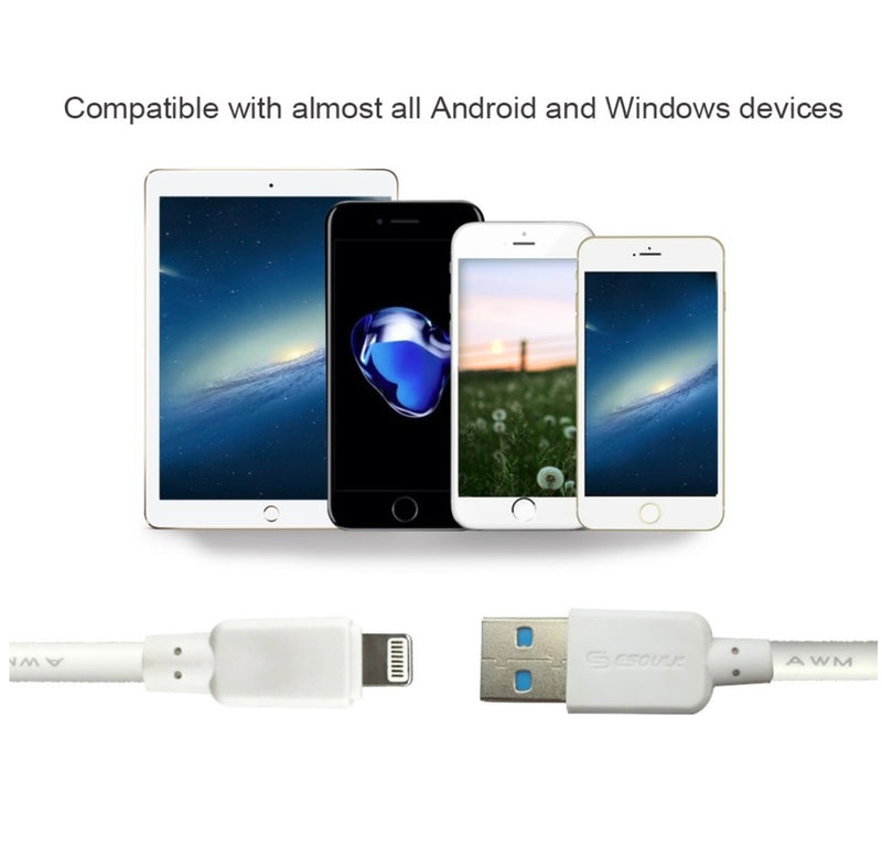 EC30P-IP-WH Esoulk 5ft Faster Speed Charging Cable For IOS-White