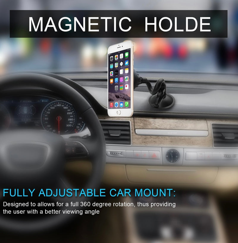EH22P-BK Esoulk Car Dashboard Mount Long Magnetic Phone Holder Universal 360° Mounting Plate