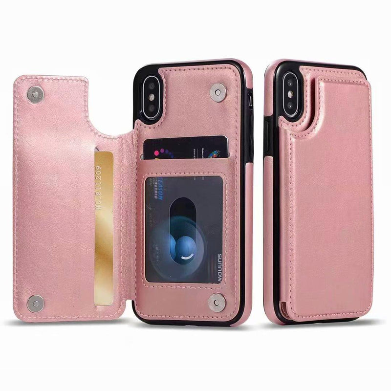 Back Cover PU Leather Wallet Case for Samsung Note 20 - Rose Gold