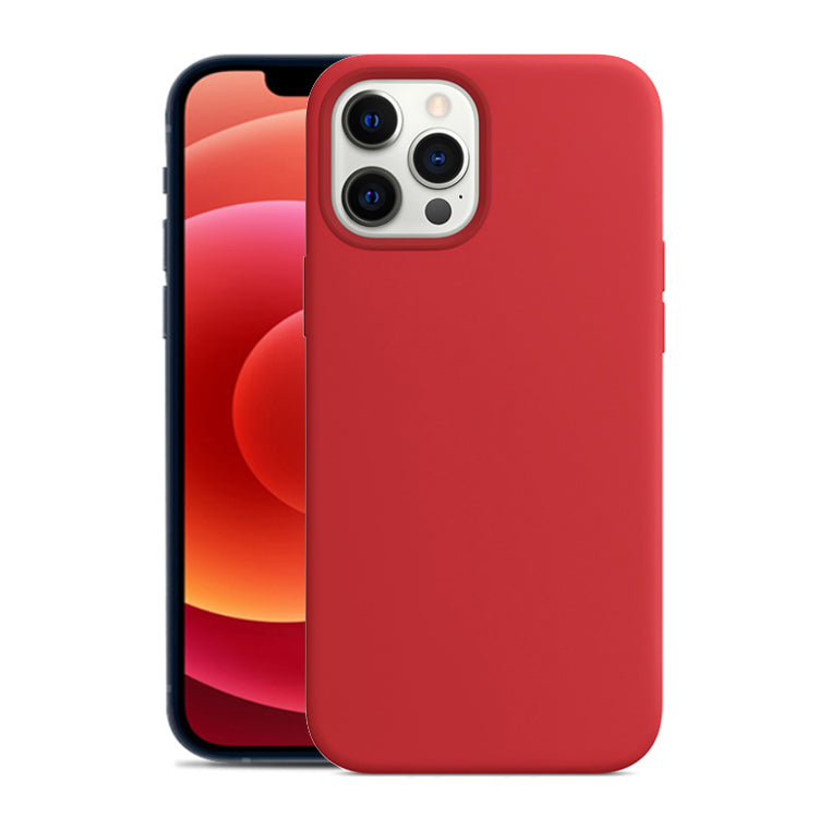 Soft Silicone Gel Skin Cover Case For iPhone 12 Pro Max (6.7") - Red