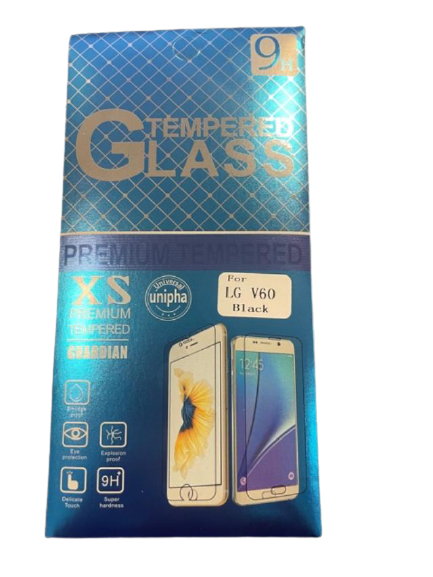 For LG V60 ThinQ Bulk  Black edged Tempered Glass (Black) AAA